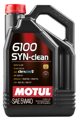 Полусинтетическое моторное масло Motul 5W40 6100 SYN-CLEAN (4Л) - фото 1 - id-p78501514
