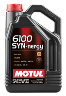 5W30 6100 SYN-NERGY (4Л) Полусинтетическое моторное масло Motul