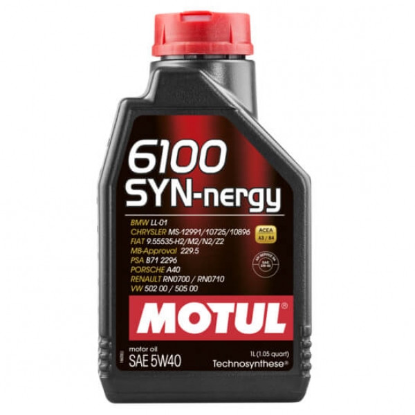Полусинтетическое моторное масло Motul 5W40 6100 SYN-NERGY (1Л) - фото 1 - id-p78501535