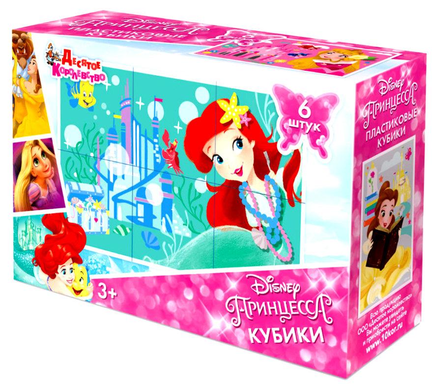 Пластмассовые кубики «Принцессы» Disney (6 шт)