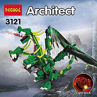 Конструктор Decool Зеленый дракон 3121 Architect 598 деталей