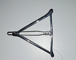 Серебряная заколка "Треугольник" . Вес: 11 гр, покрытие родий