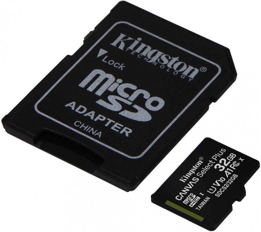 Карта памяти microSDHC 32GB, Kingston SDCS2/32GB ,MemoryCard Class 10, + adapter SD - фото 2 - id-p78079865