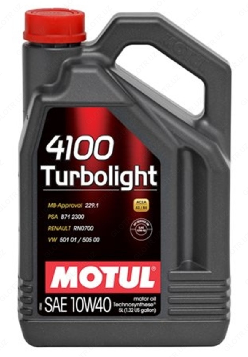 10W40 4100 Turbolight (4Л) Полусинтетическое моторное масло Motul - фото 1 - id-p78686343