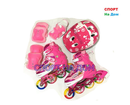 Детские роликовые коньки MIQI набор (коньки, защита, шлем) размер M, фото 2