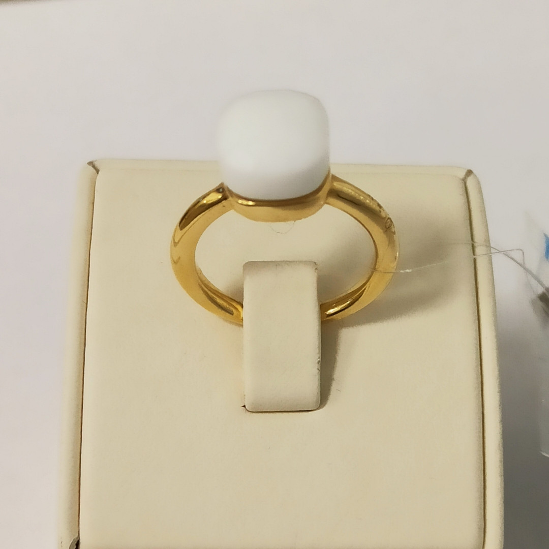 Золотое кольцо с кварцем / размер 18,5
