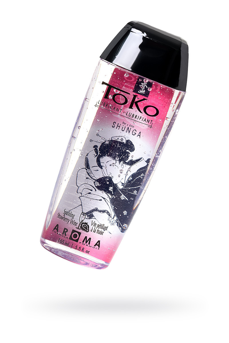 Лубрикант Shunga Toko Aroma, со вкусом клубники и шампанского, на водной основе, 165 мл
