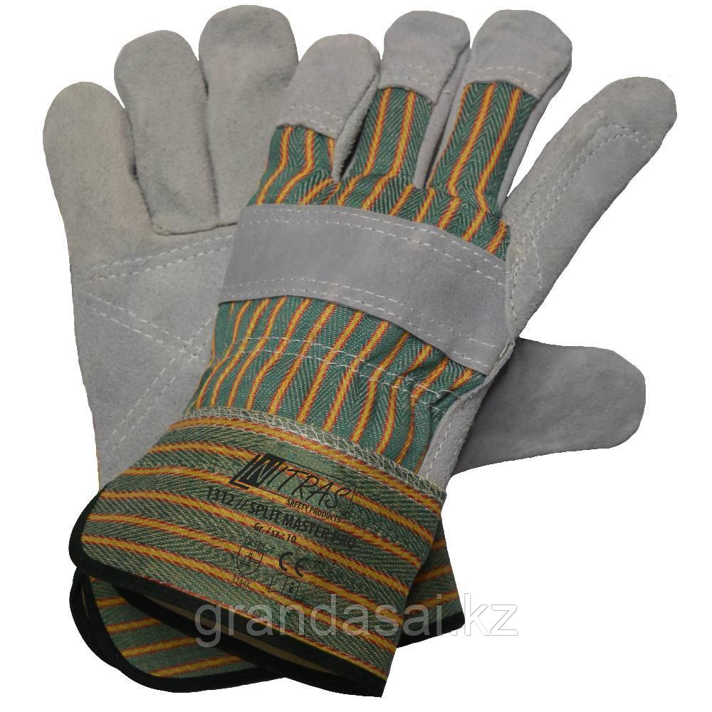 NITRAS 1312 перчатки из говяжьего спилка серого цвета