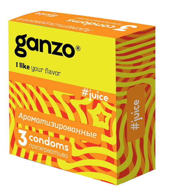 Презервативы «Ganzo» Juice, ароматизированные, 3 шт