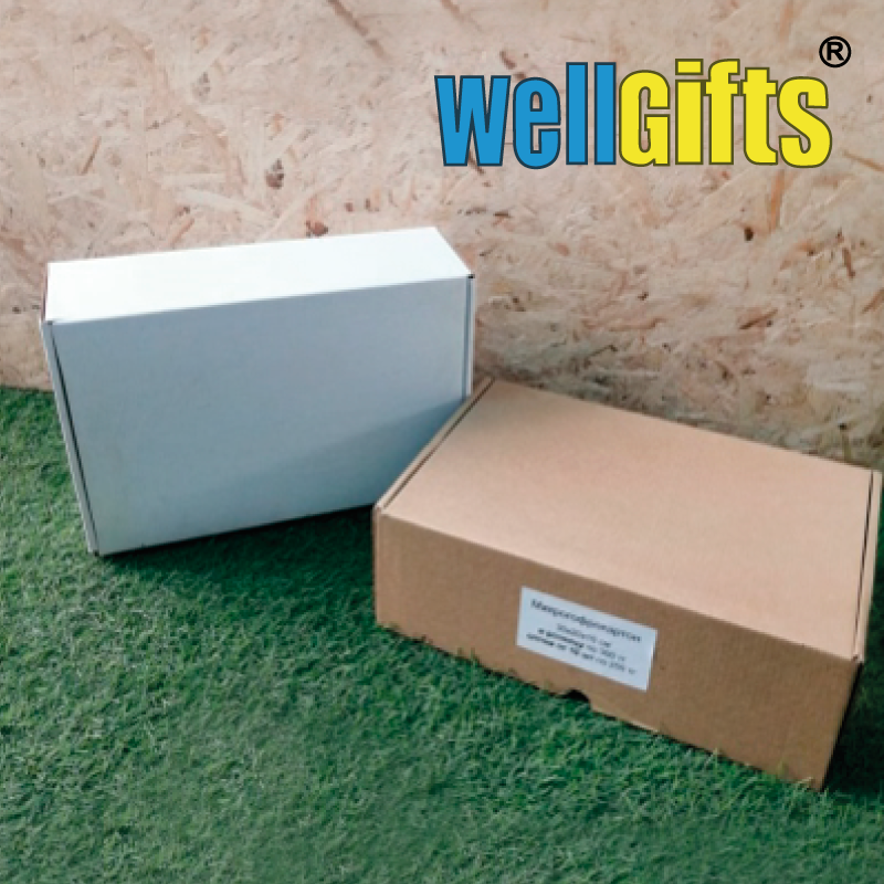 Подарочная коробка из микрогофрокартона 30х20х10 см Бурый