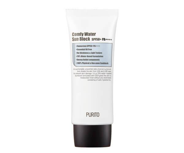 Увлажняющий солнцезащитный крем PURITO Comfy Water Green Sun Block SPF50+PA++++