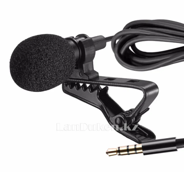 Петличный микрофон 3.5 мм jack, 1.5м провод с прищепкой U-1 - фото 3 - id-p78801254