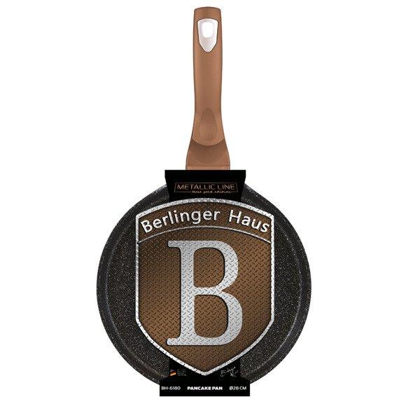 Сковорода для блинов Berlinger Haus Rosegold Metallic 28 см (BH-6180) - фото 3 - id-p78828373