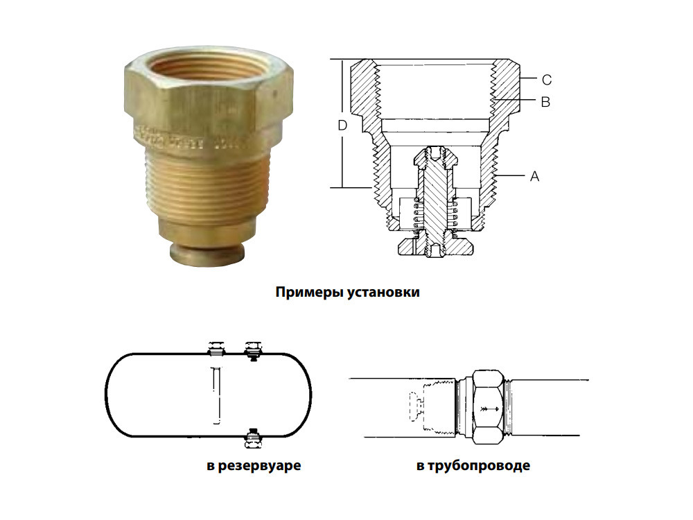 Скоростной клапан Rego 3272G 3/4", 3272F 3/4"