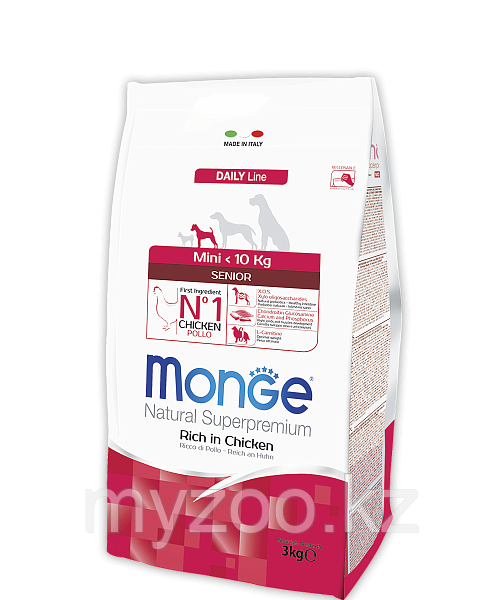 Monge Mini Senior для пожилых мелких пород курица 3 кг