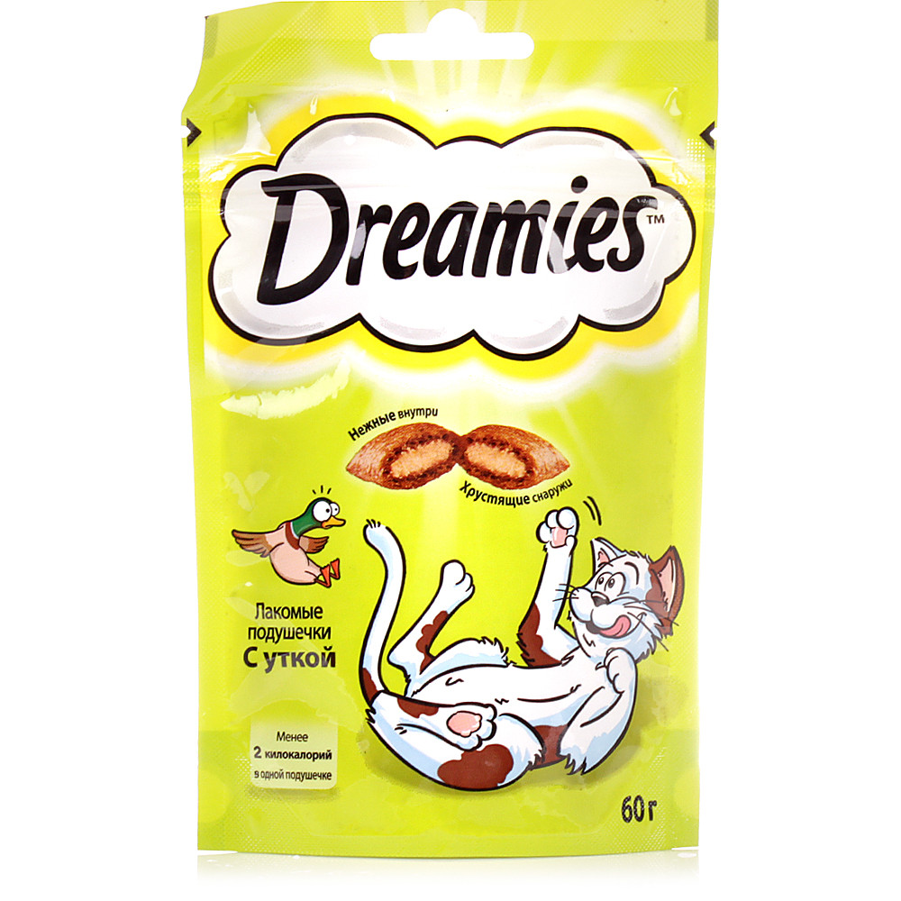Dreamies "Лакомые подушечки" для кошек Утка