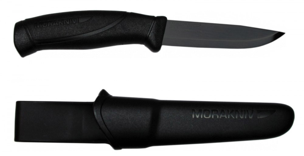 Нож туристический MORAKNIV COMPANION BLACK BLADE (черное покрытие лезвия).