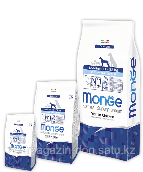 Monge Medium Puppy & Junior курица 3 кг