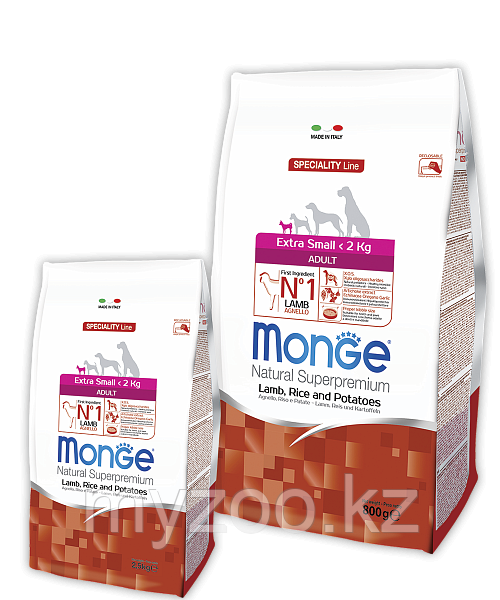Monge Extra Small Adult с ягненком рисом и картофелем 800 гр