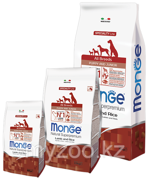 Monge Puppy & Junior c ягненком и рисом 2,5 кг