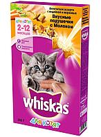 Whiskas® для котят вкусные подушечки с молоком, индейкой и морковью, уп.350 гр.
