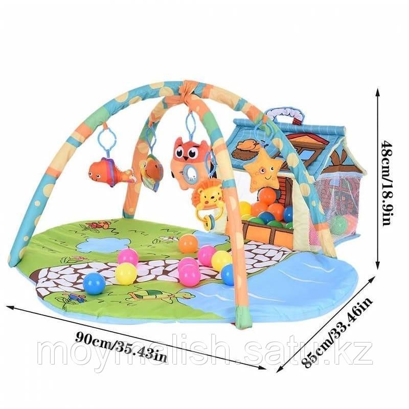 Детский развивающий коврик Домик с шариками Happy Space play gym арт. JL625-1A - фото 3 - id-p78847570