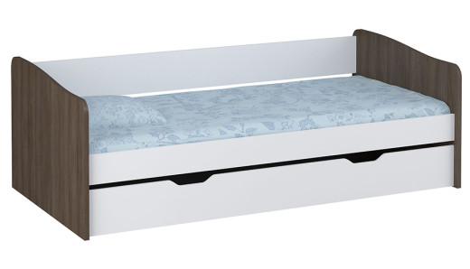 Кровать детская выдвижная Polini kids Simple 4210, белый-трюфель
