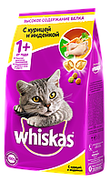 Whiskas® Вкусные подушечки с нежным паштетом. Аппетитное ассорти с курицей и индейкой, уп.1,9кг