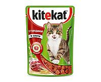 Kitekat сочные кусочки с говядиной в соусе уп.28*85гр.