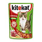 Kitekat сочные кусочки с говядиной в желе уп.28*85гр.
