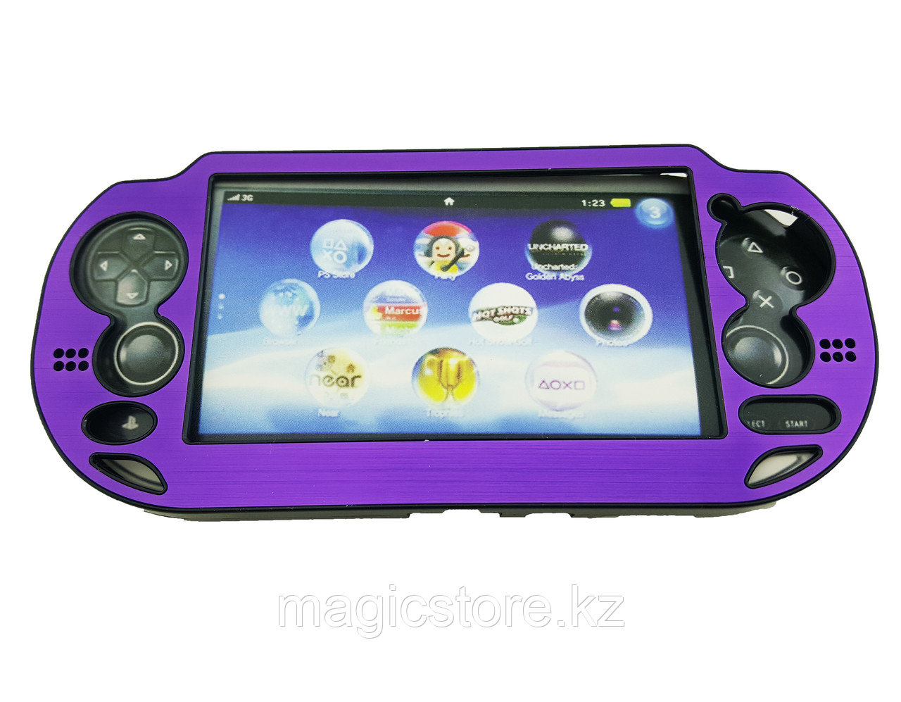 Чехол защитный алюм-металл Sony PS Vita Different Material Case Protective Case, фиолетовый