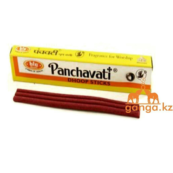 Натуральные безосновные благовония Панчавати (Panchavati Dhoop Sticks BIG BRAND), 10 шт