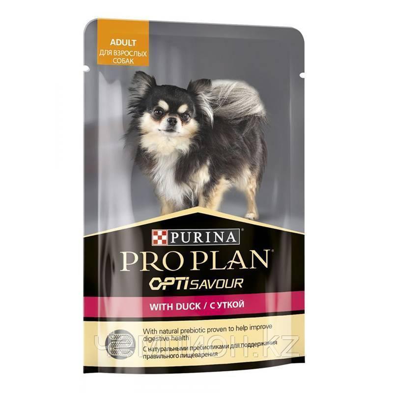 PRO PLAN OptiSavour для собак с уткой, пауч 100гр.