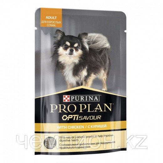 PRO PLAN OptiSavour для собак с курицей, пауч 85 гр.