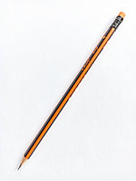 Карандаш/ластик Y-Plus HB трехгранный оранж-чёрный корпус ОАЭ арт.PX1203