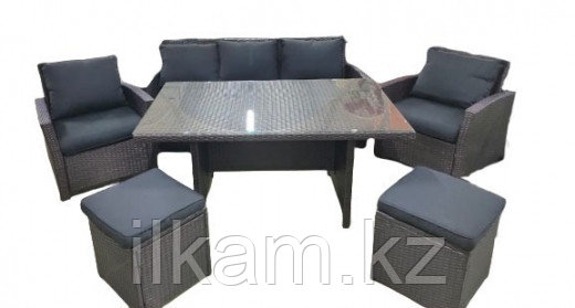 Мебельный комплект из ротанга: стол,диван,два кресла, пуфик. - фото 1 - id-p78915430