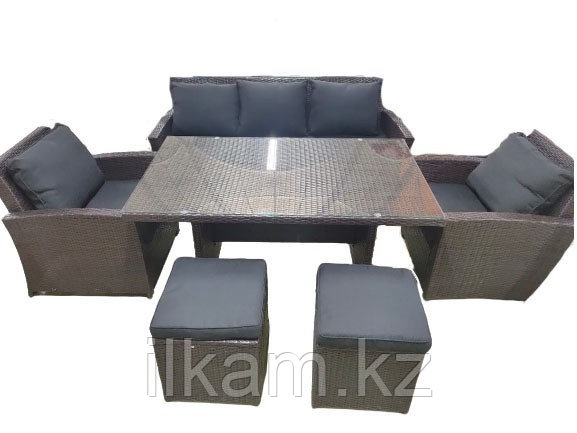 Мебельный комплект из ротанга: стол,диван,два кресла, пуфик. - фото 2 - id-p78915430