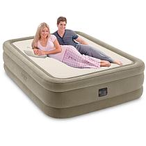 Двуспальная надувная кровать со встроенным электрическим насосом Intex Prime Comfort 64478 (152-203-51 см)
