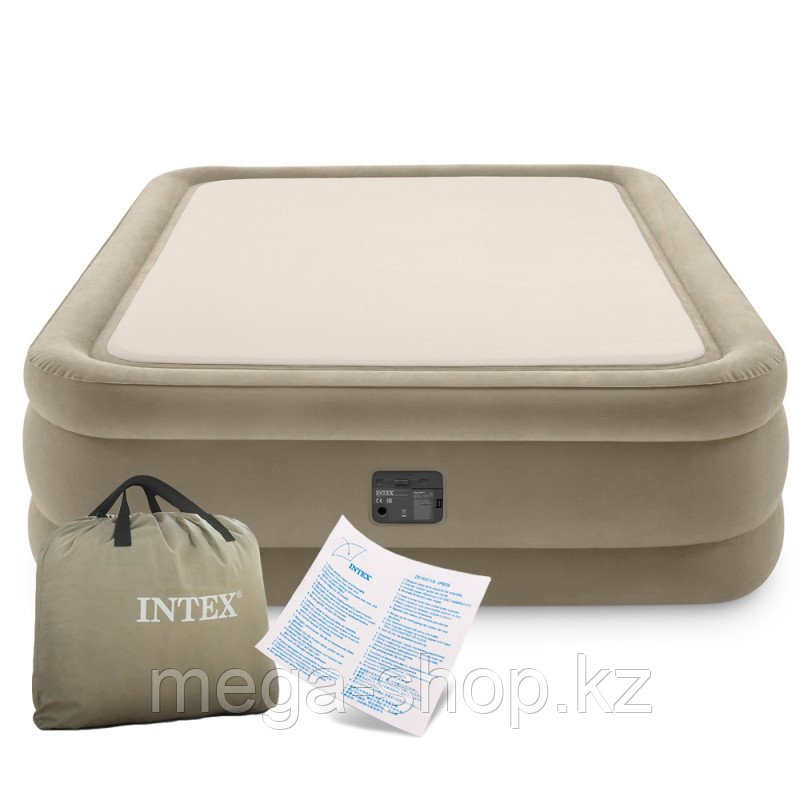 Двуспальная надувная кровать со встроенным электрическим насосом Intex Prime Comfort 64478 (152-203-51 см) - фото 6 - id-p78924605