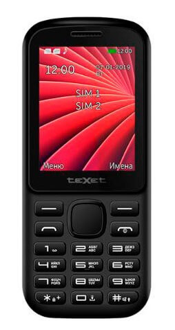 Мобильный телефон Texet TM-218 черно-красный