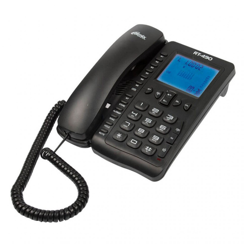 Телефон проводной Ritmix RT-490 черный