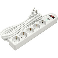 Сетевой фильтр PowerPlant 5 м, 3x1.5мм2, 10А, 5 розеток, 2xUSB 2.1A, евростандарт (JY-1056U/5)