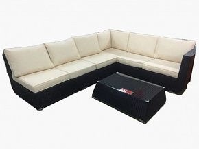 Комплект мебели из ротанга: два дивана + журнальный столик, фото 2