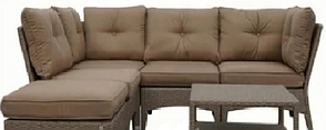 Мебельный комплект из ротанга :диван+пуфик+журнальный столик