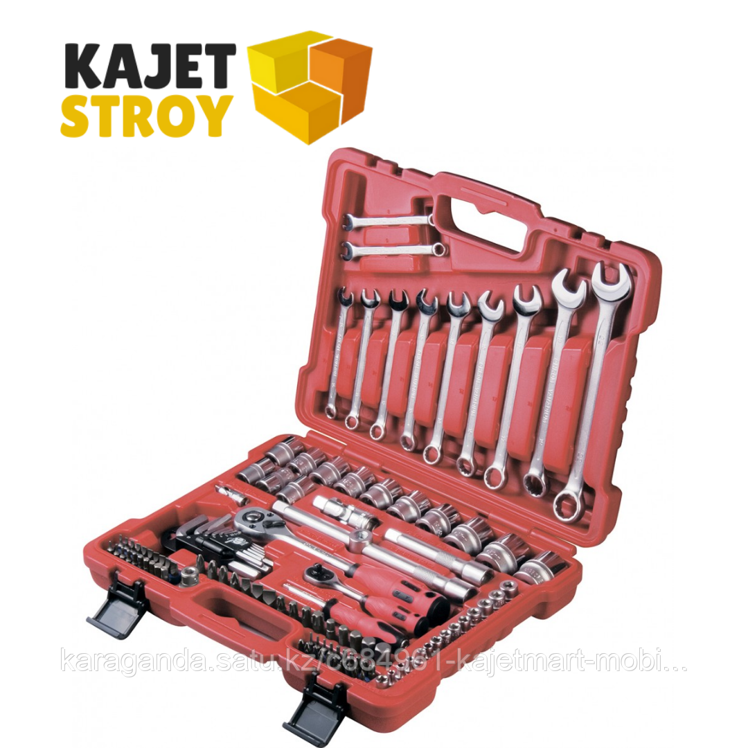 Набор слесарно-монтажный с квадратами 1/4, 1/2 и 5/16", 112 предметов Matrix ProFI