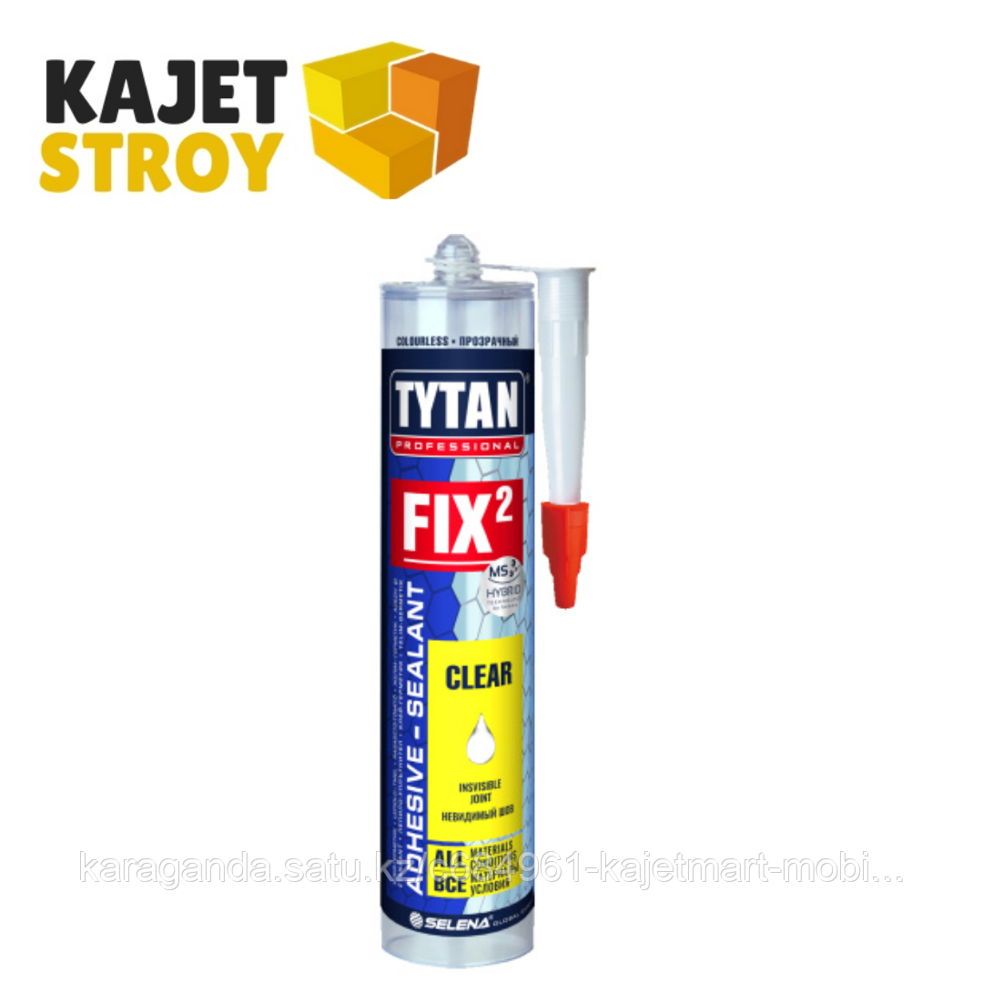 TYTAN клей монтажный Fix² CLEAR, бесцветный, 290 мл