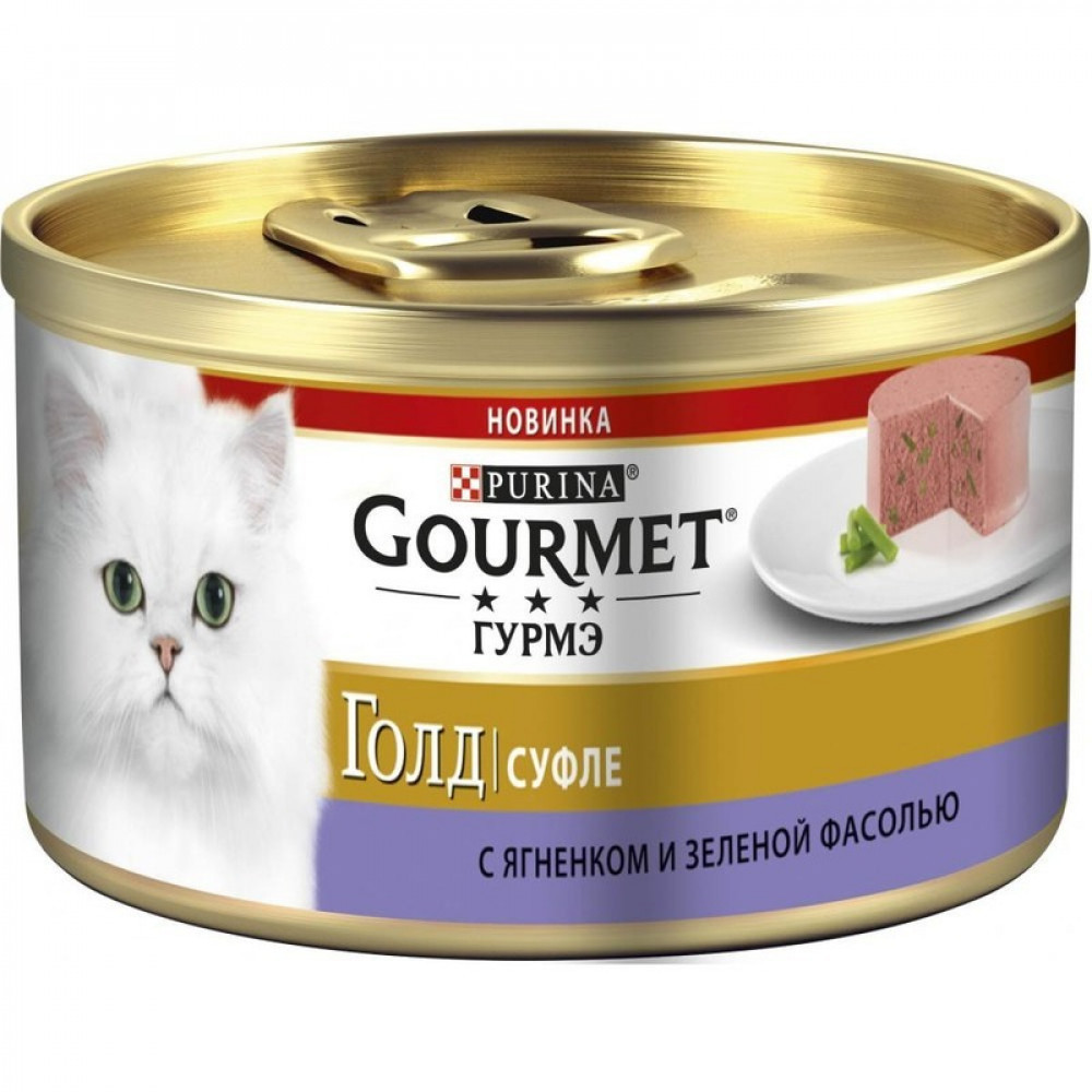 Влажный корм для кошек Gourmet Gold Биточки с ягнёнком и фасолью