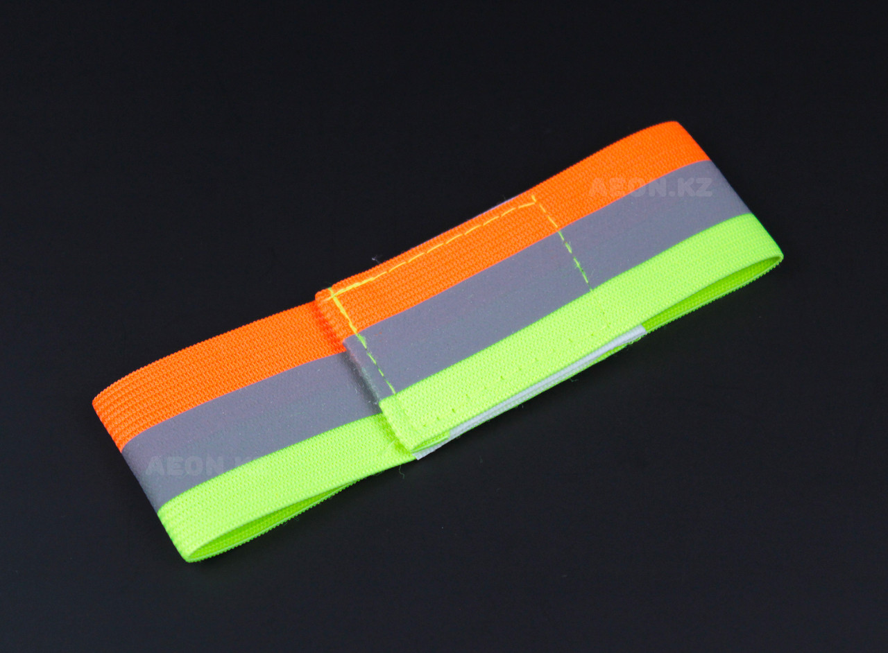 Светоотражающий эластичный браслет два цвета с одной полоской - фото 3 - id-p78940820