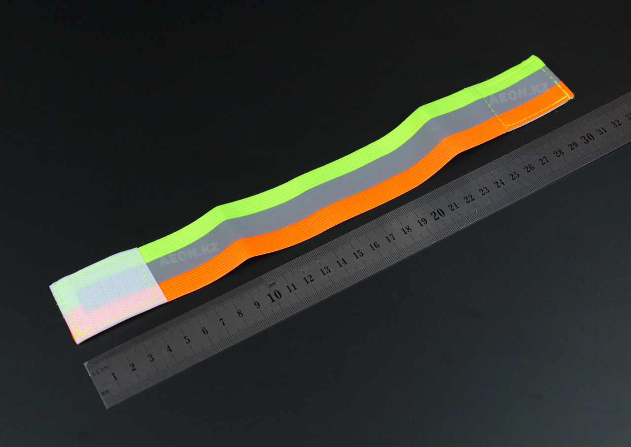 Светоотражающий эластичный браслет два цвета с одной полоской - фото 5 - id-p78940820