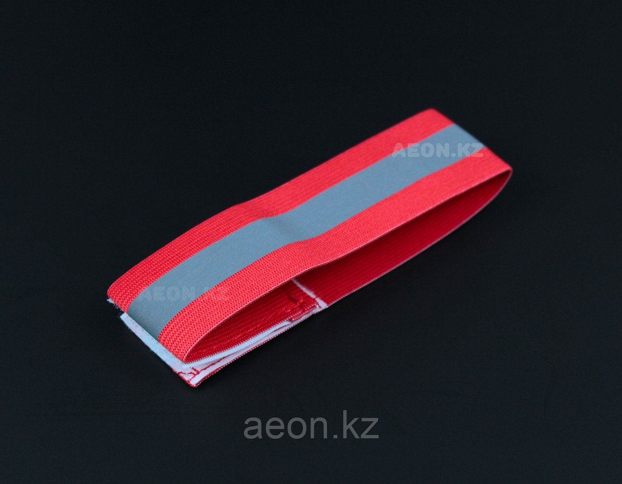 Светоотражающий эластичный браслет красный с одной полоской - фото 2 - id-p78940896